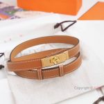 New Replica Hermes Kelly Belt with Gold Hardware Women